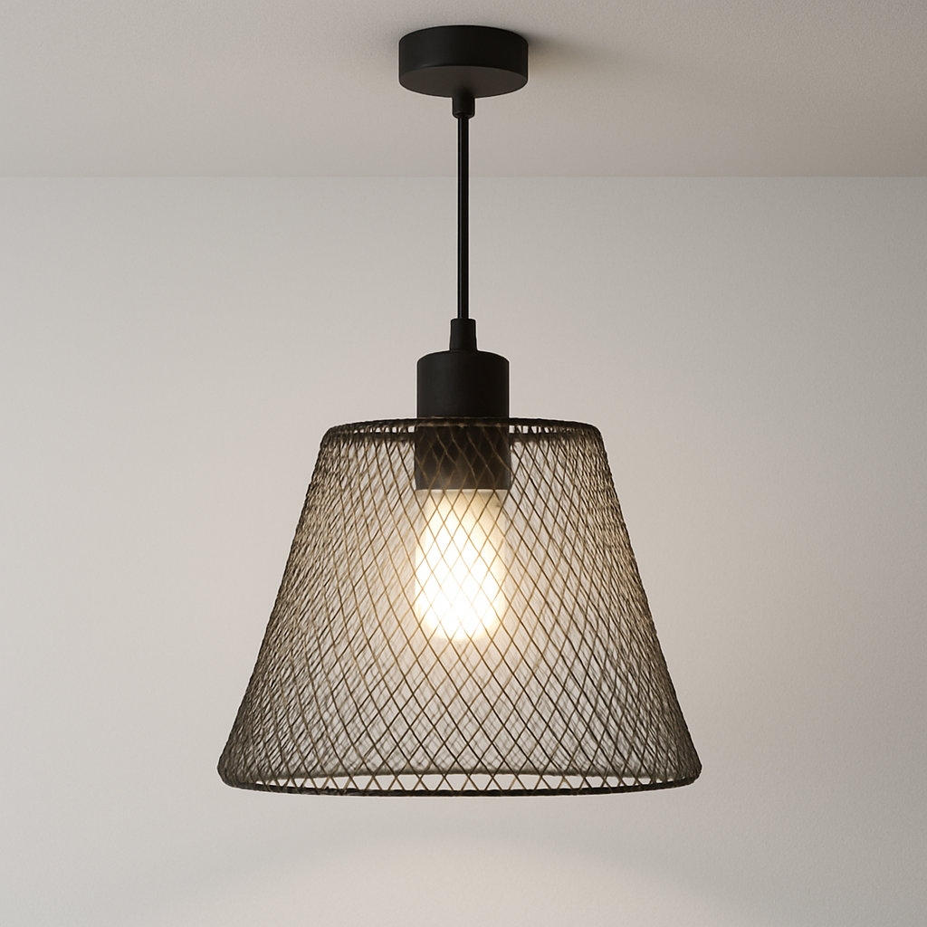 Luminária Pendente Moderno Industrial Retrô Aramado Karl