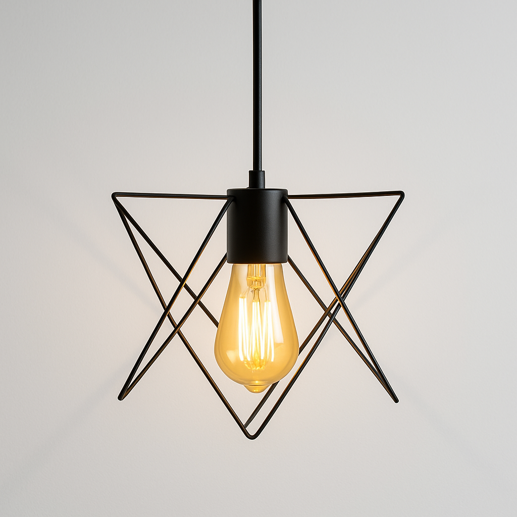 Luminária Pendente Moderno Industrial Retrô Aramado Curl