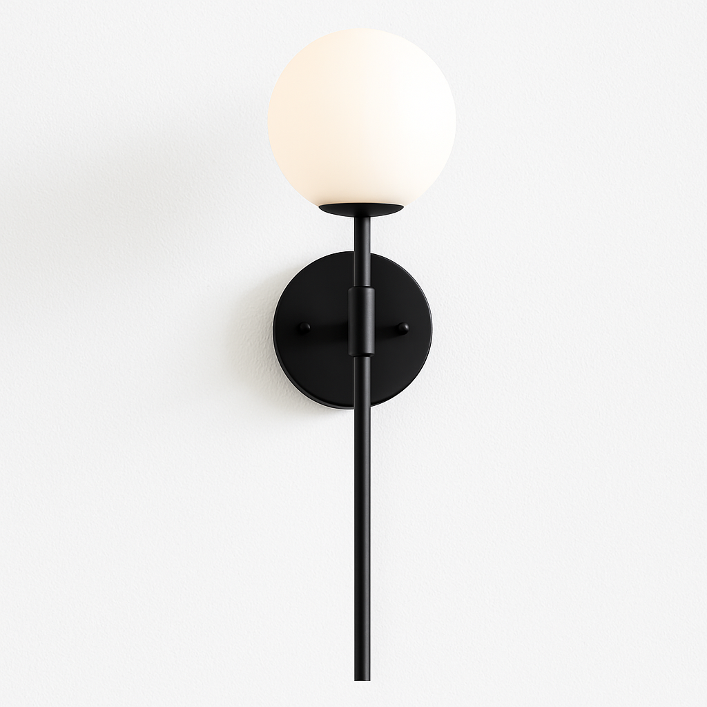 Luminária Arandela Moderna Minimalista Metal Vidro Avril