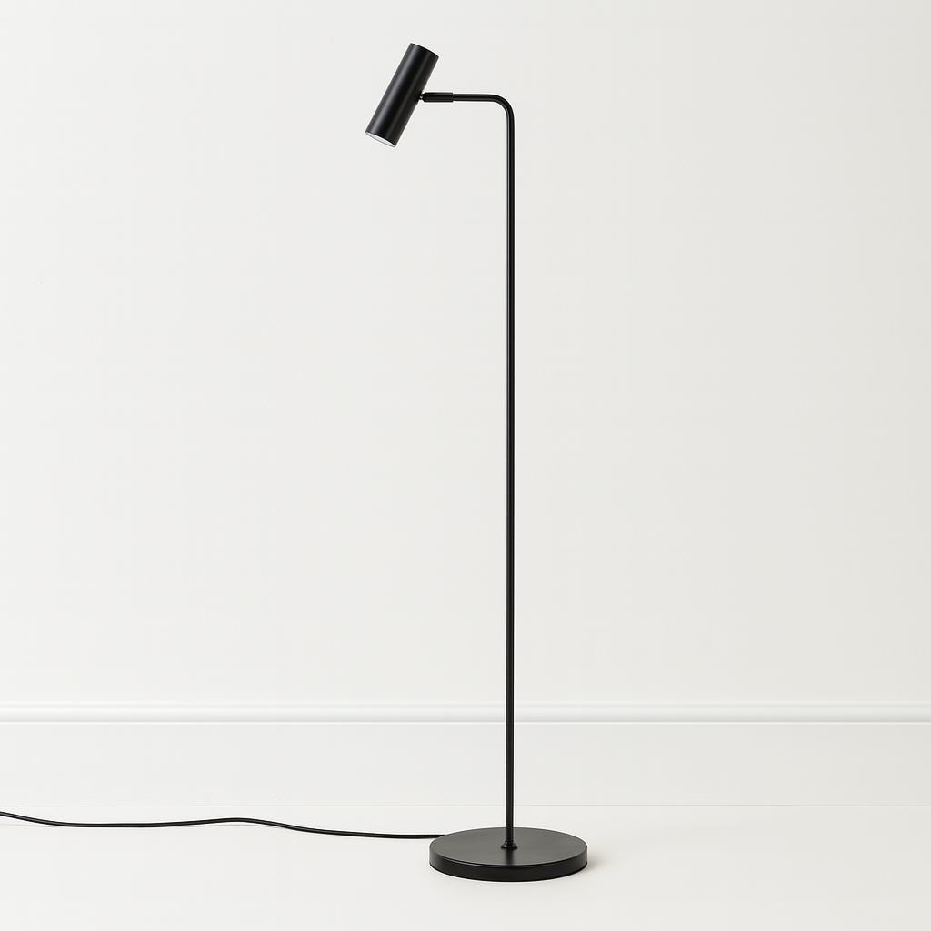 Luminária de Piso Chão Coluna Moderna Minimalista Articulada Metal Mármore LED Wind