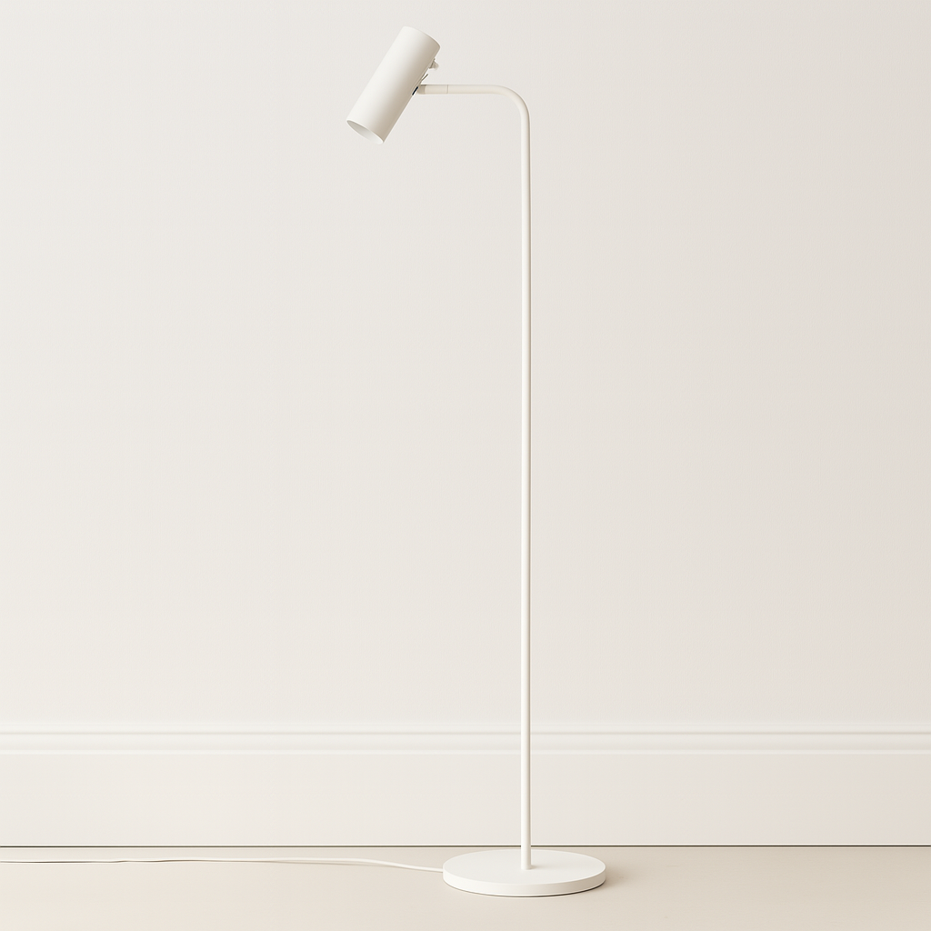 Luminária de Piso Chão Coluna Moderna Minimalista Articulada Metal Mármore LED Wind