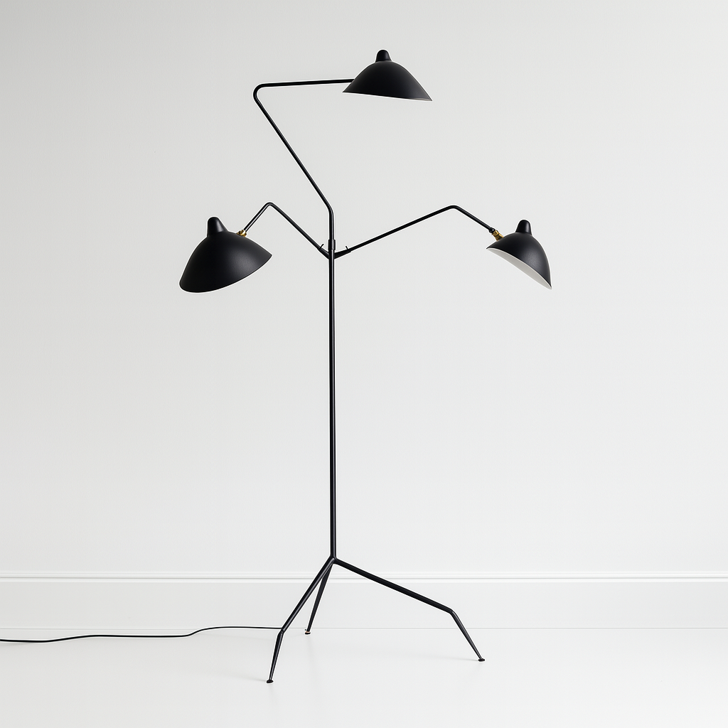 Luminária de Piso Moderna Minimalista Articulada Metal Nerth Mouille