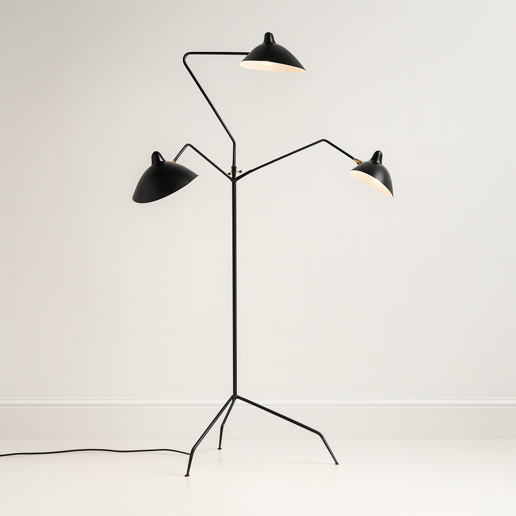 Luminária de Piso Moderna Minimalista Articulada Metal Nerth Mouille