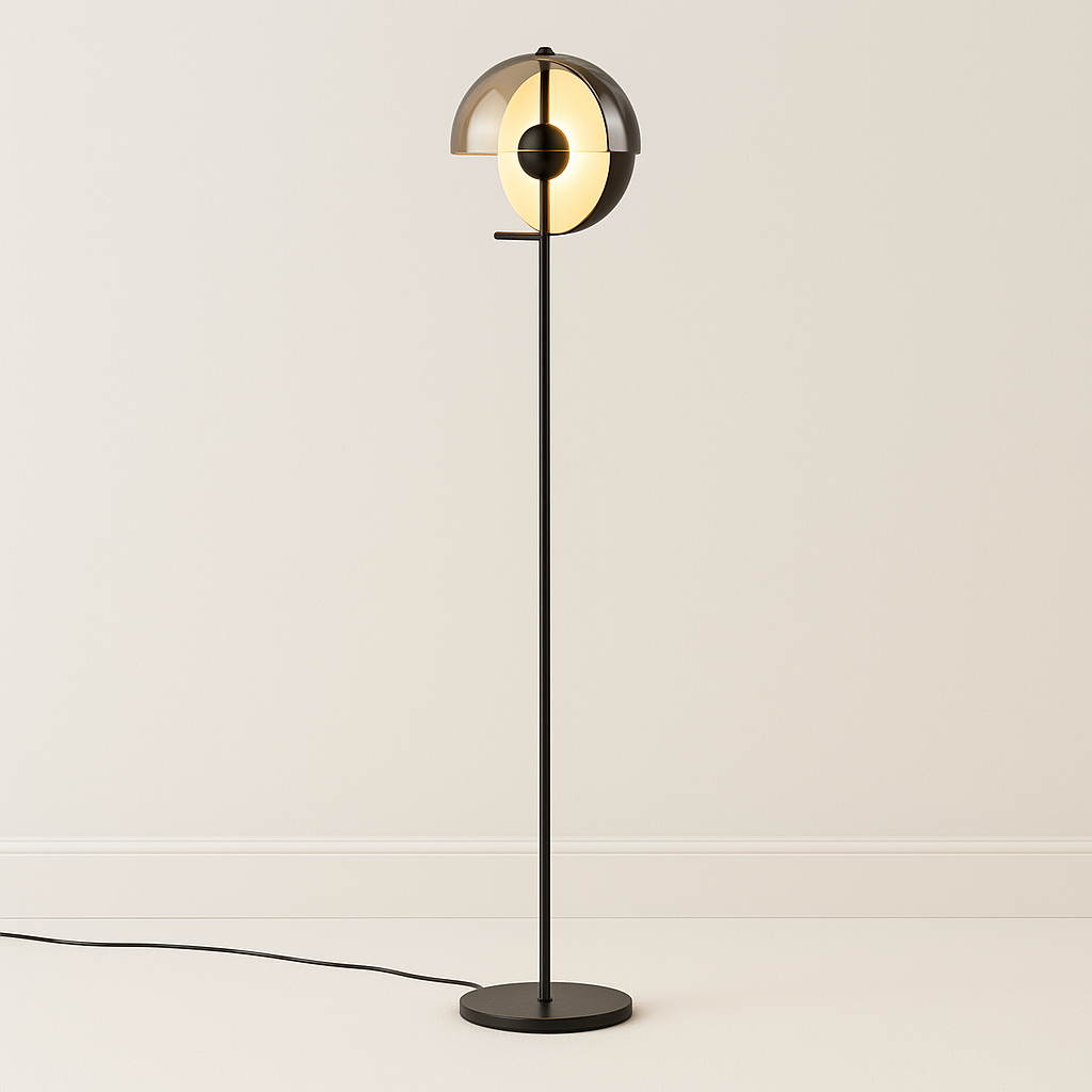 Luminária de Piso Coluna Moderna Minimalista Metal LED Foyer