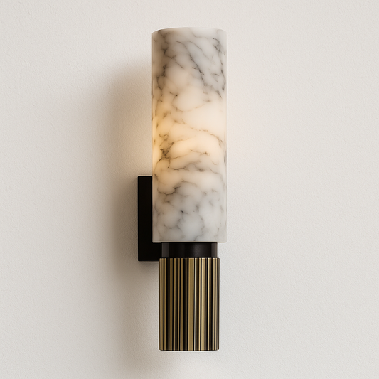 Luminária Arandela Moderna Minimalista Mármore Metal Sietli