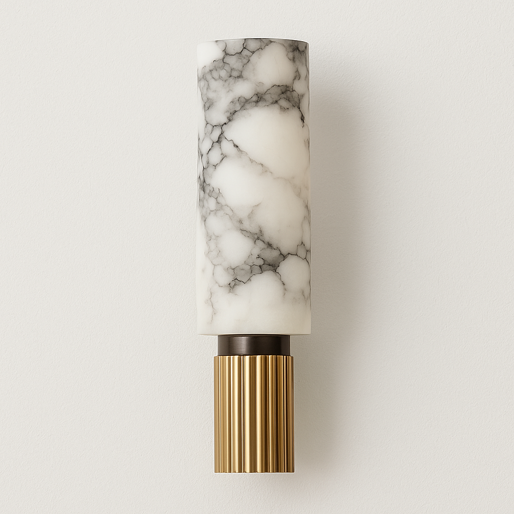 Luminária Arandela Moderna Minimalista Mármore Metal Sietli