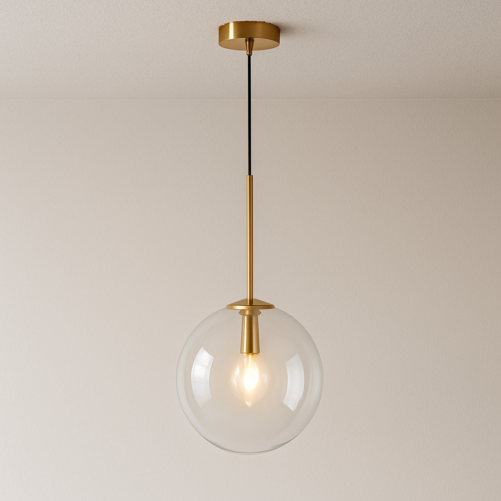 Luminária Pendente Moderno Minimalista Globo Bola Vidro Droplight