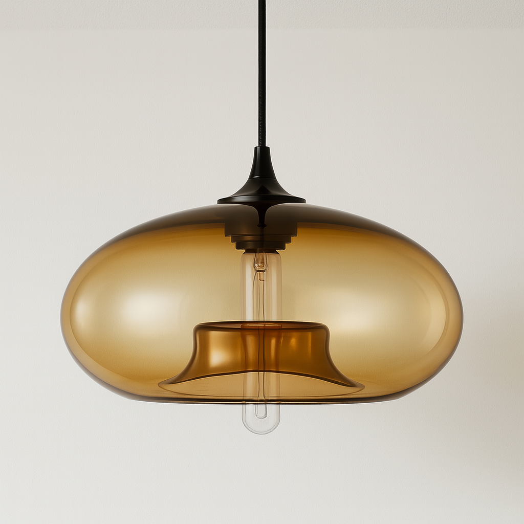 Luminária Pendente Moderna Minimalista Metal Vidro Scoop