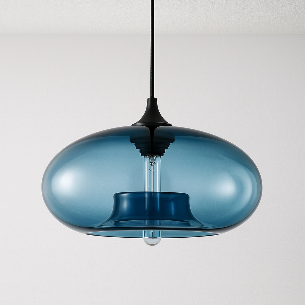 Luminária Pendente Moderna Minimalista Metal Vidro Scoop