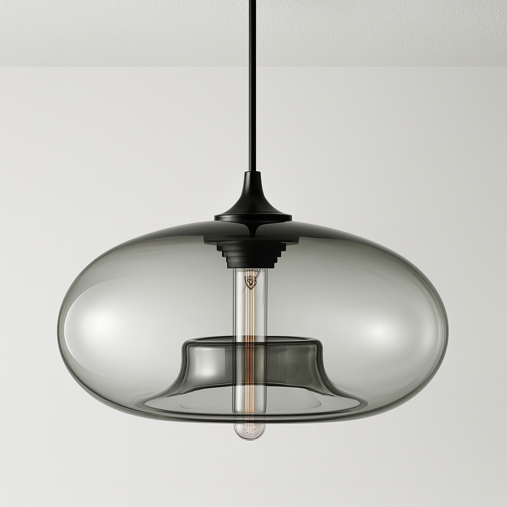 Luminária Pendente Moderna Minimalista Metal Vidro Scoop