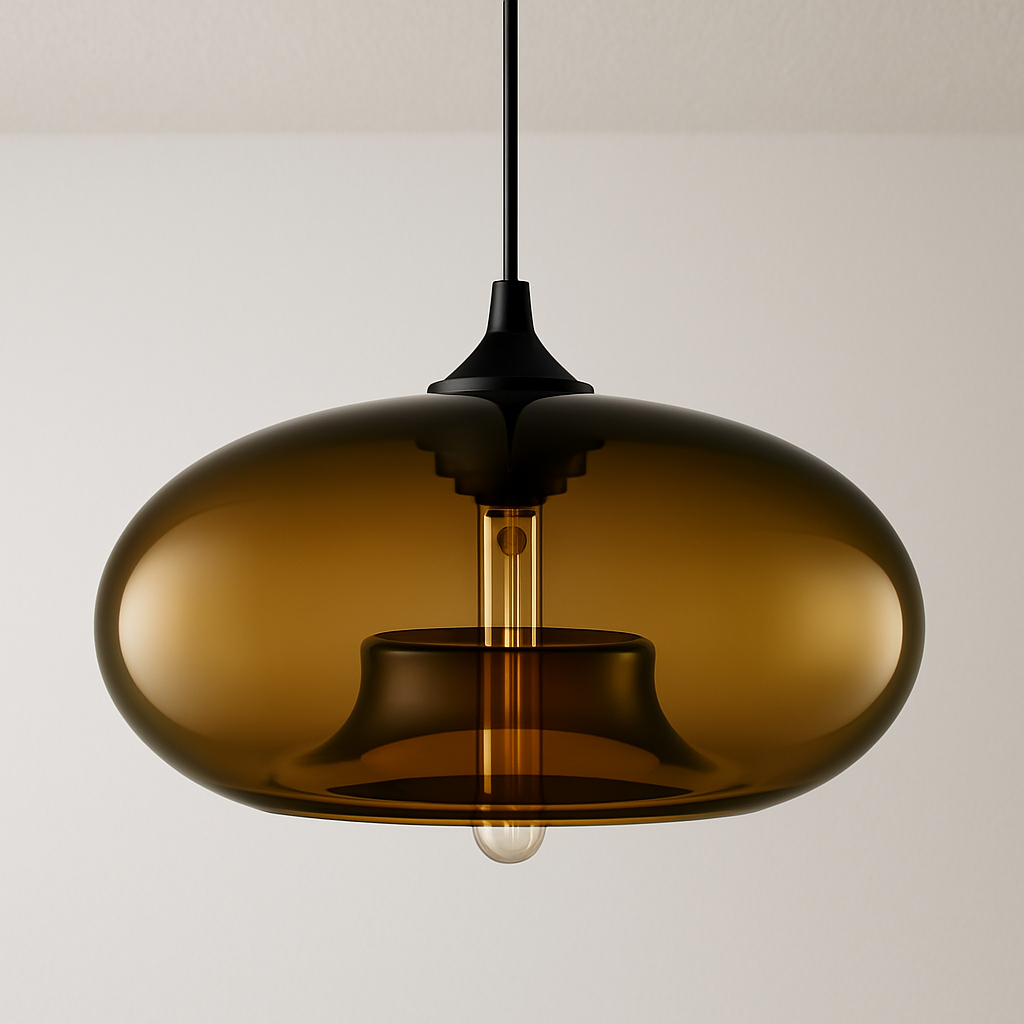 Luminária Pendente Moderna Minimalista Metal Vidro Scoop