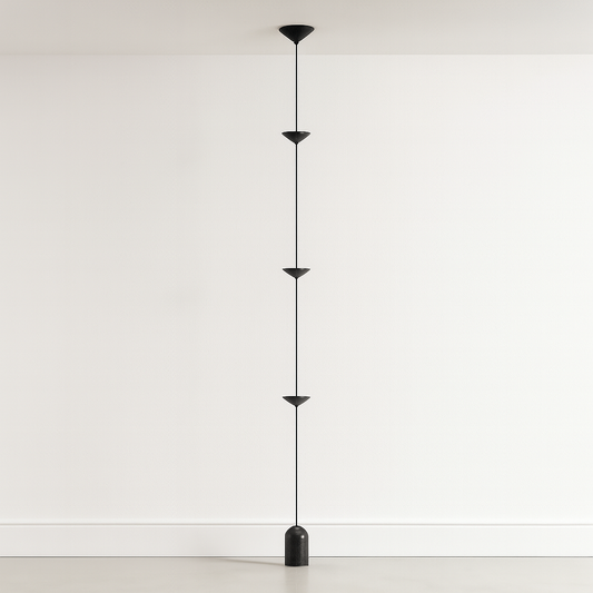 Luminária de Piso Moderna Minimalista LED Metal Mármore Casvanie