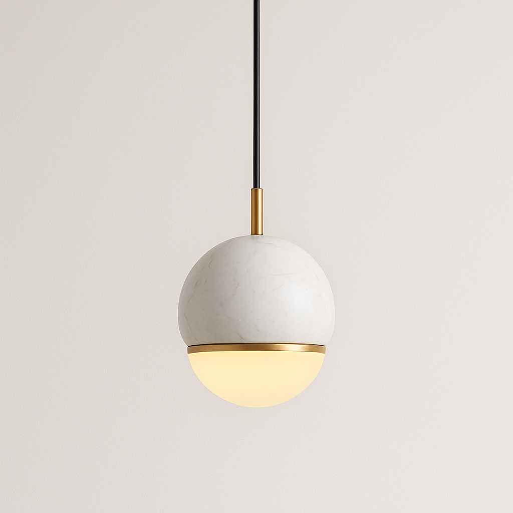 Luminária Pendente Minimalista Moderna Mármore Adros