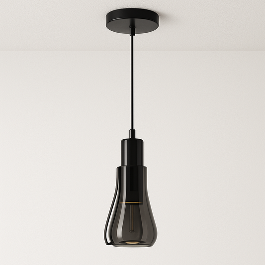Luminária Pendente Moderna Minimalista Metal Vidro Nilo