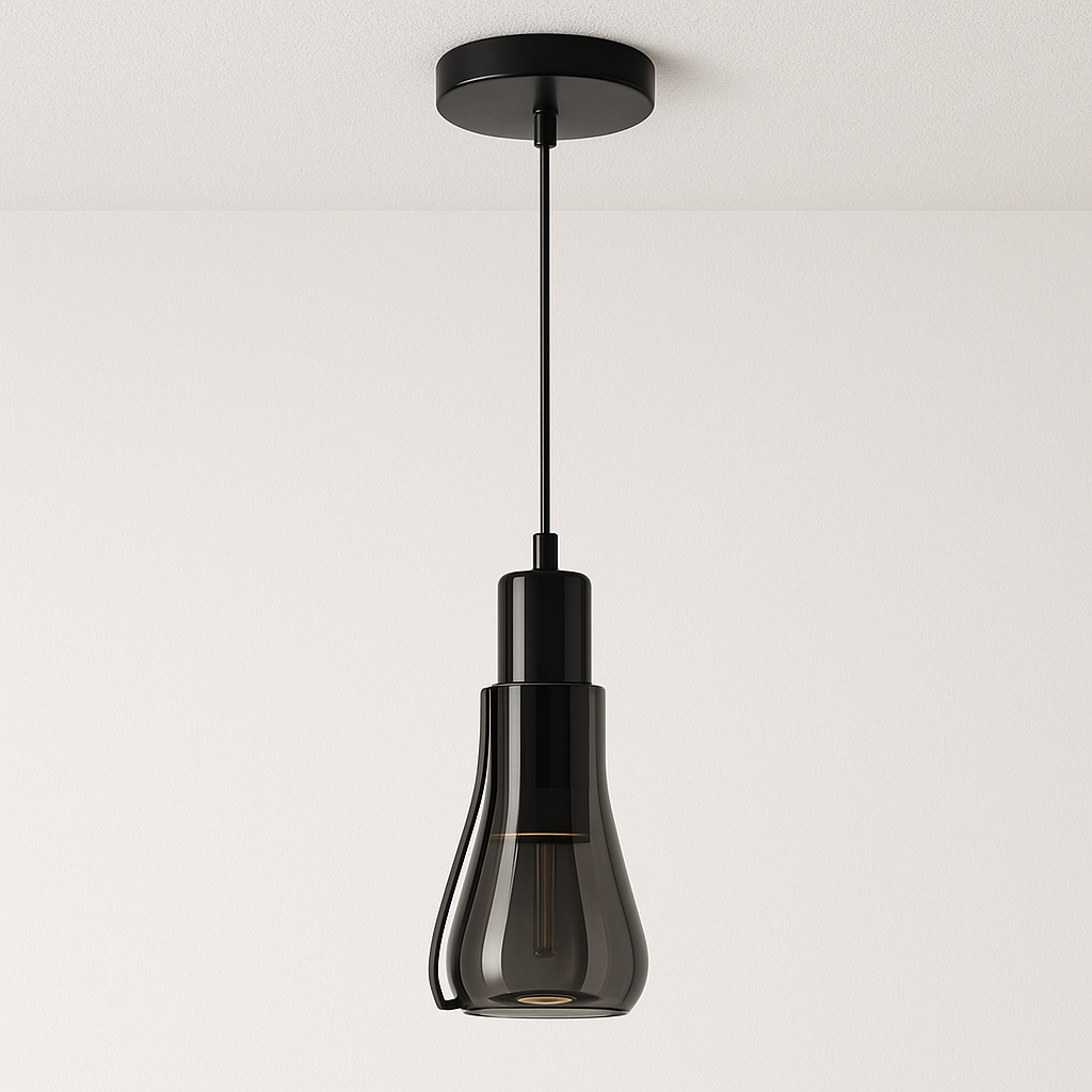 Luminária Pendente Moderna Minimalista Metal Vidro Nilo