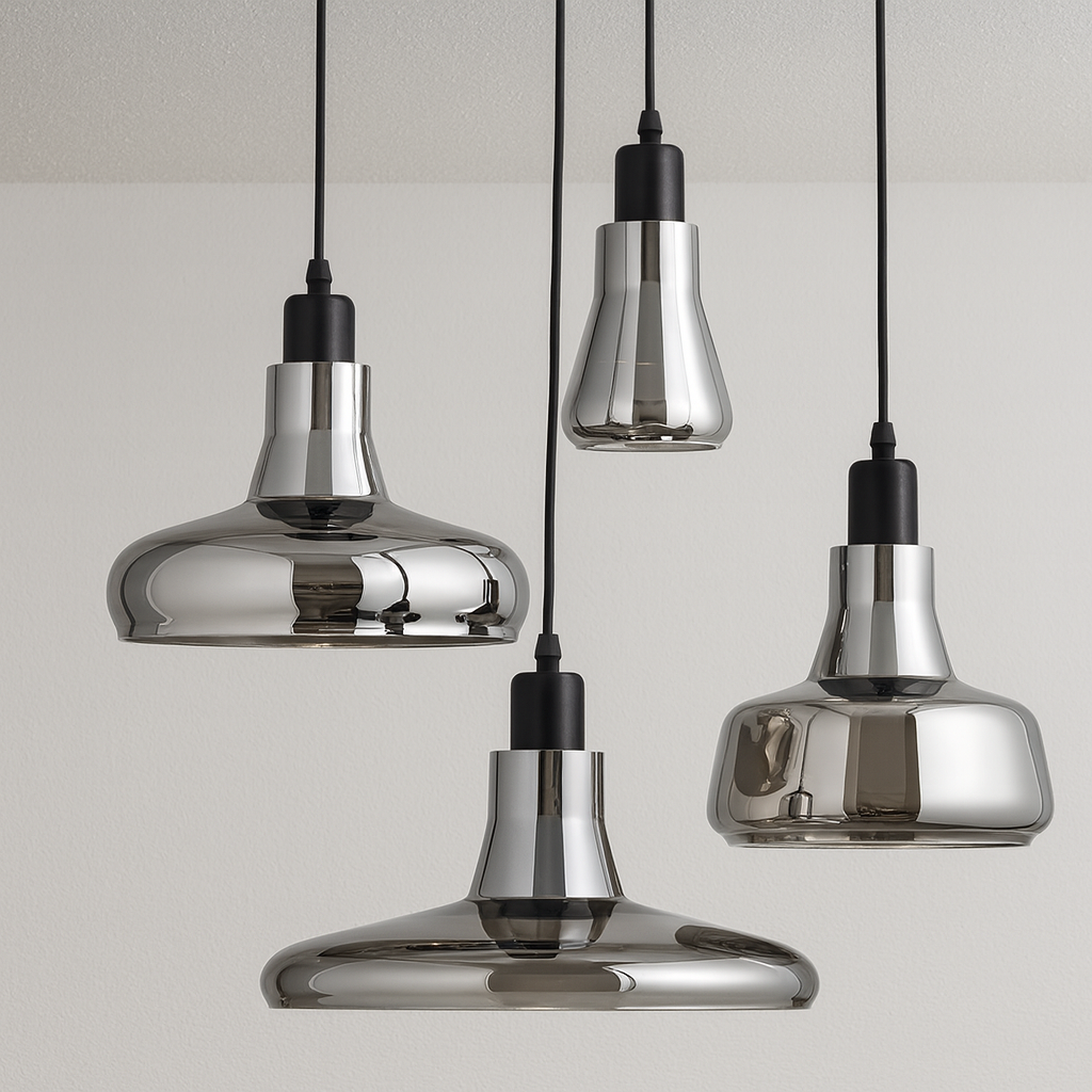 Luminária Pendente Moderna Minimalista Metal Vidro Nilo