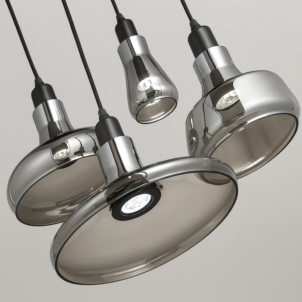 Luminária Pendente Moderna Minimalista Metal Vidro Nilo