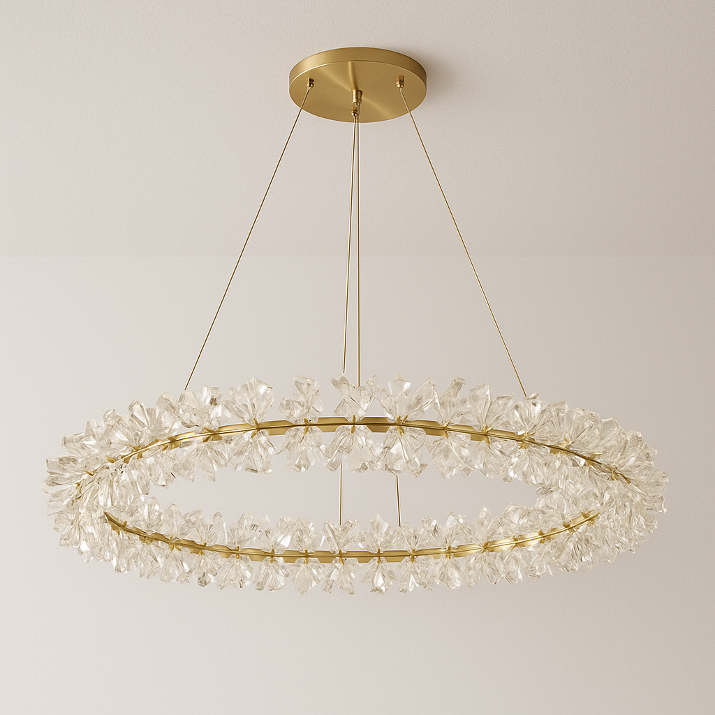 Luminária Pendente Moderna Clássica Cristal Peggy