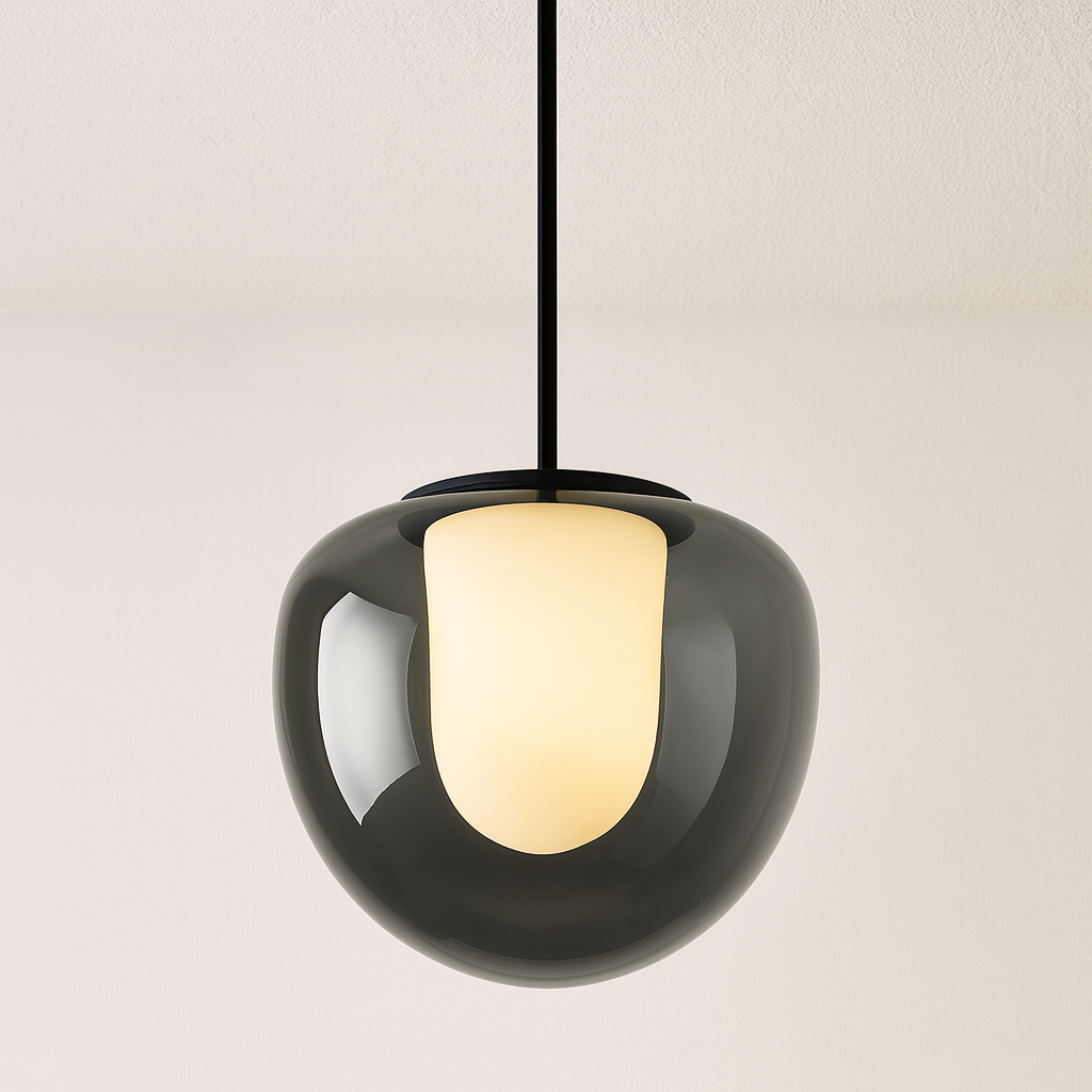 Luminária Pendente Moderna Minimalista Metal Vidro Oris