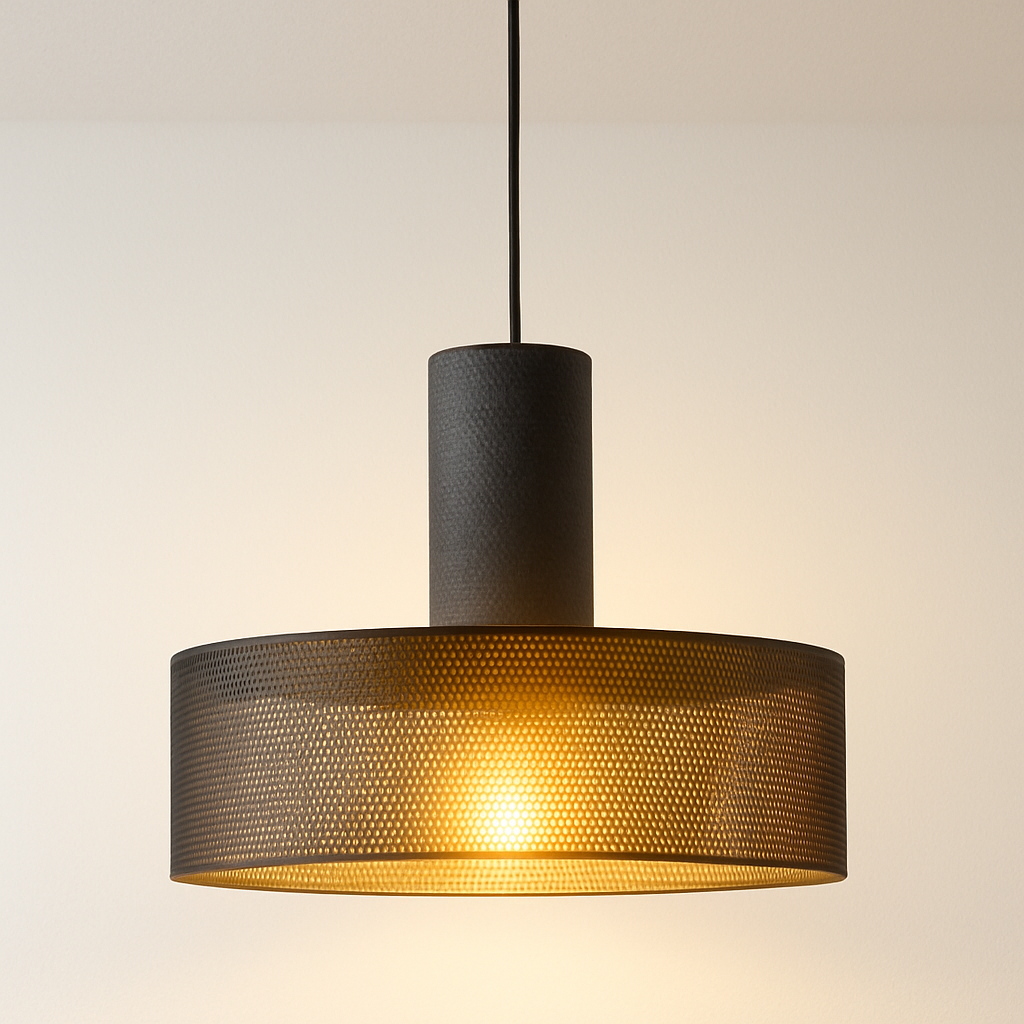 Luminária Pendente Moderna Industrial Metal Granilite Aramado Razzi