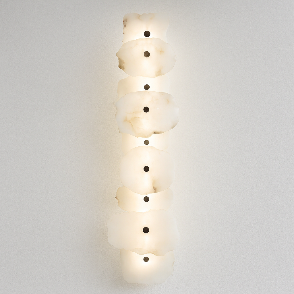 Luminária Arandela Moderna Minimalista LED Mármore Metal Hehia