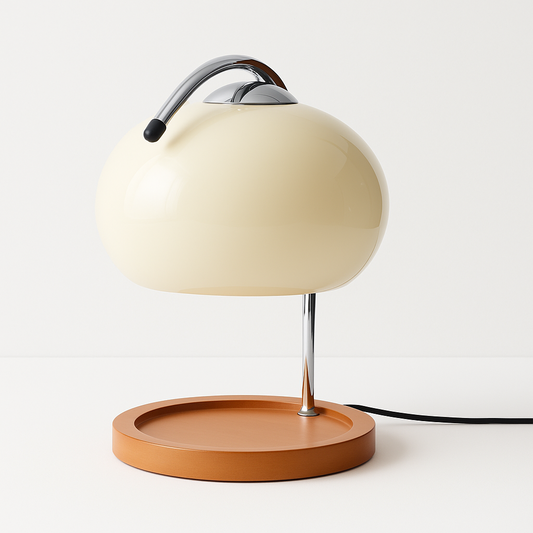 Luminária de Mesa Aquecedor Vela Moderna Minimalista Metal Vidro Madeira 220v