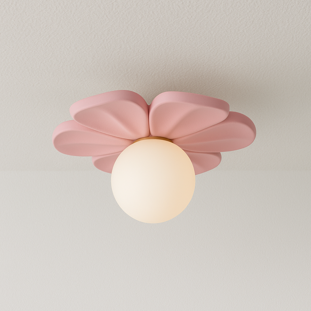 Luminária Plafon Moderna Minimalista LED Resina Petals