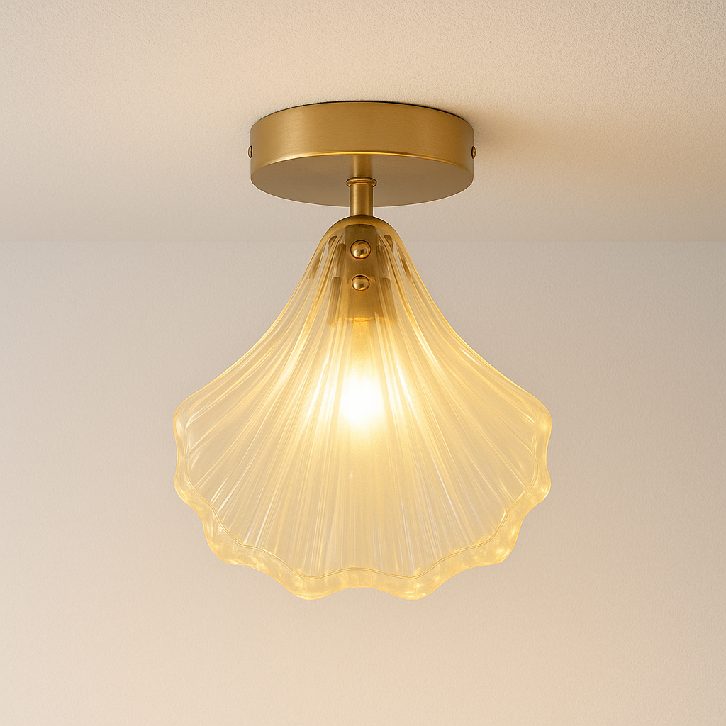 Luminária Plafon Moderna Minimalista Vidro Aisli