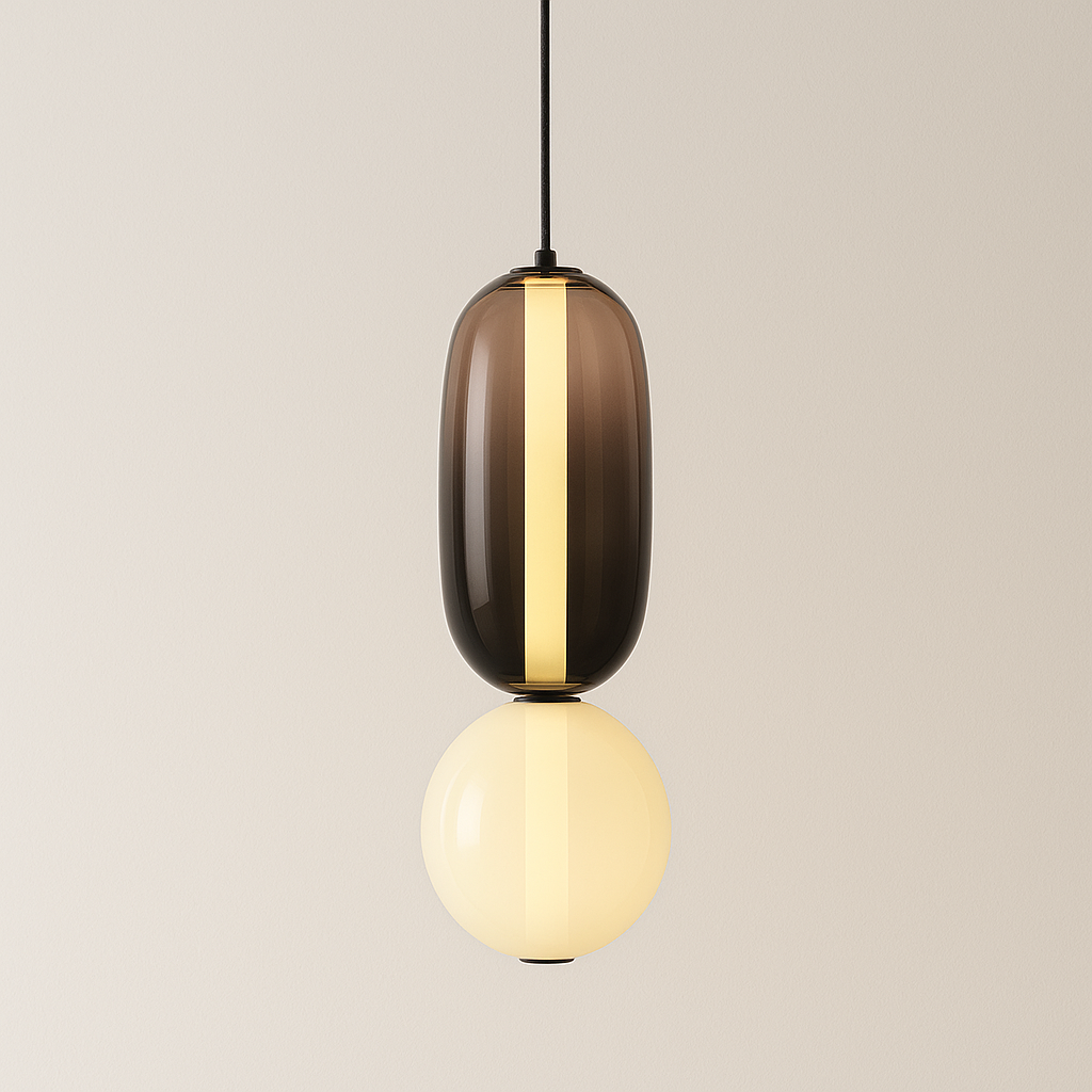 Luminária Pendente Moderno Minimalista Vidro Gapy Lix