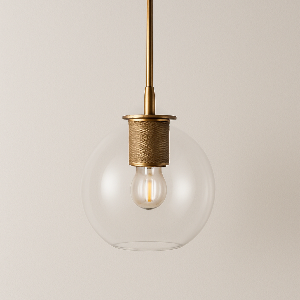 Luminária Pendente Moderno Minimalista Globo de Vidro Polo
