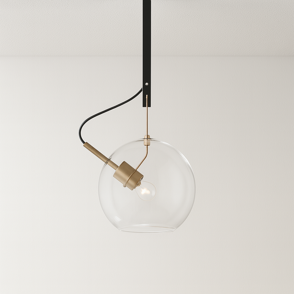 Luminária Pendente Moderno Minimalista Globo de Vidro Polo
