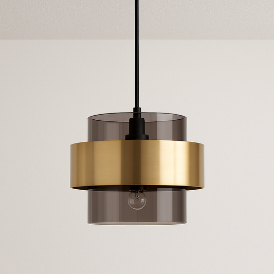 Luminária Pendente Moderna Minimalista Metal Vidro Talicce