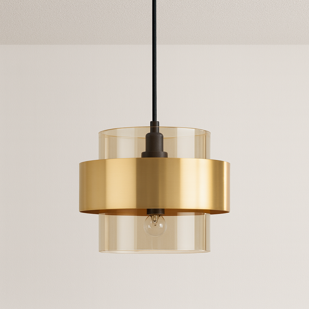 Luminária Pendente Moderna Minimalista Metal Vidro Talicce