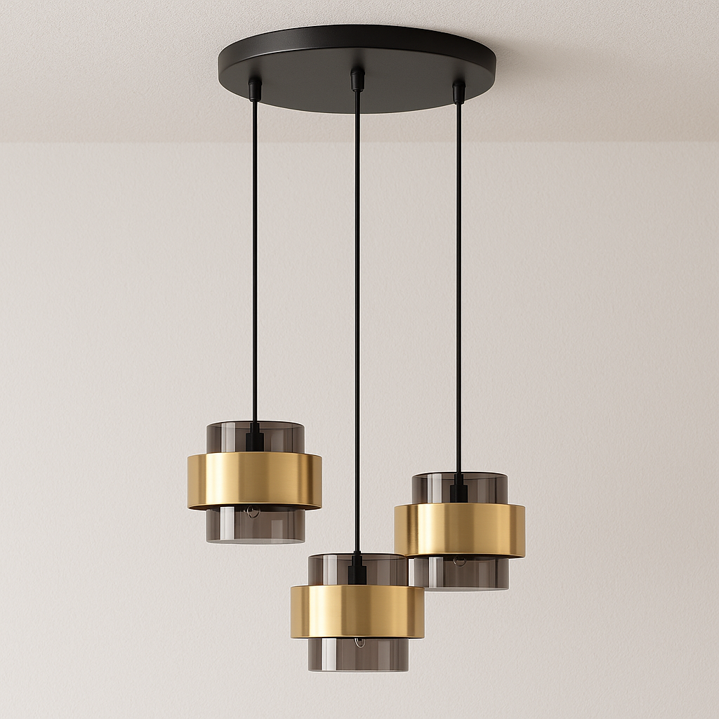 Luminária Pendente Moderna Minimalista Metal Vidro Talicce