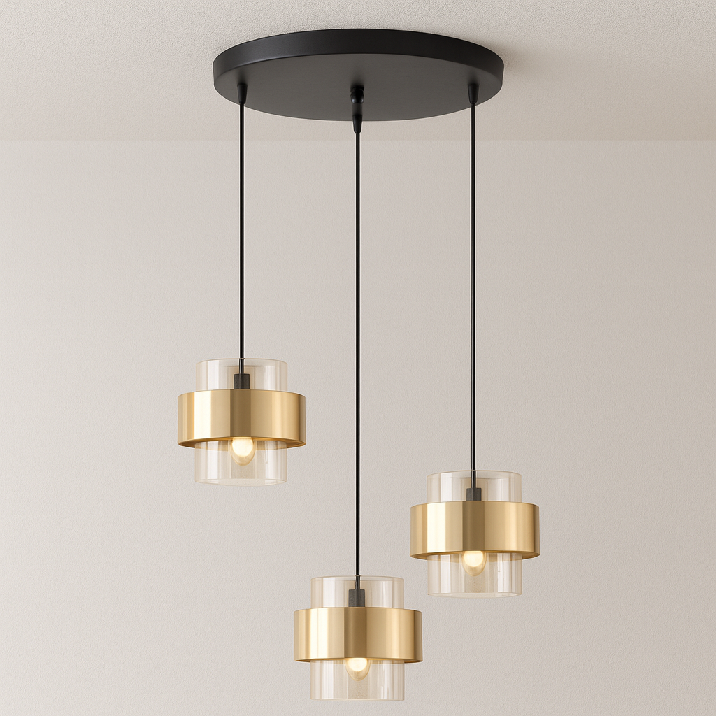 Luminária Pendente Moderna Minimalista Metal Vidro Talicce