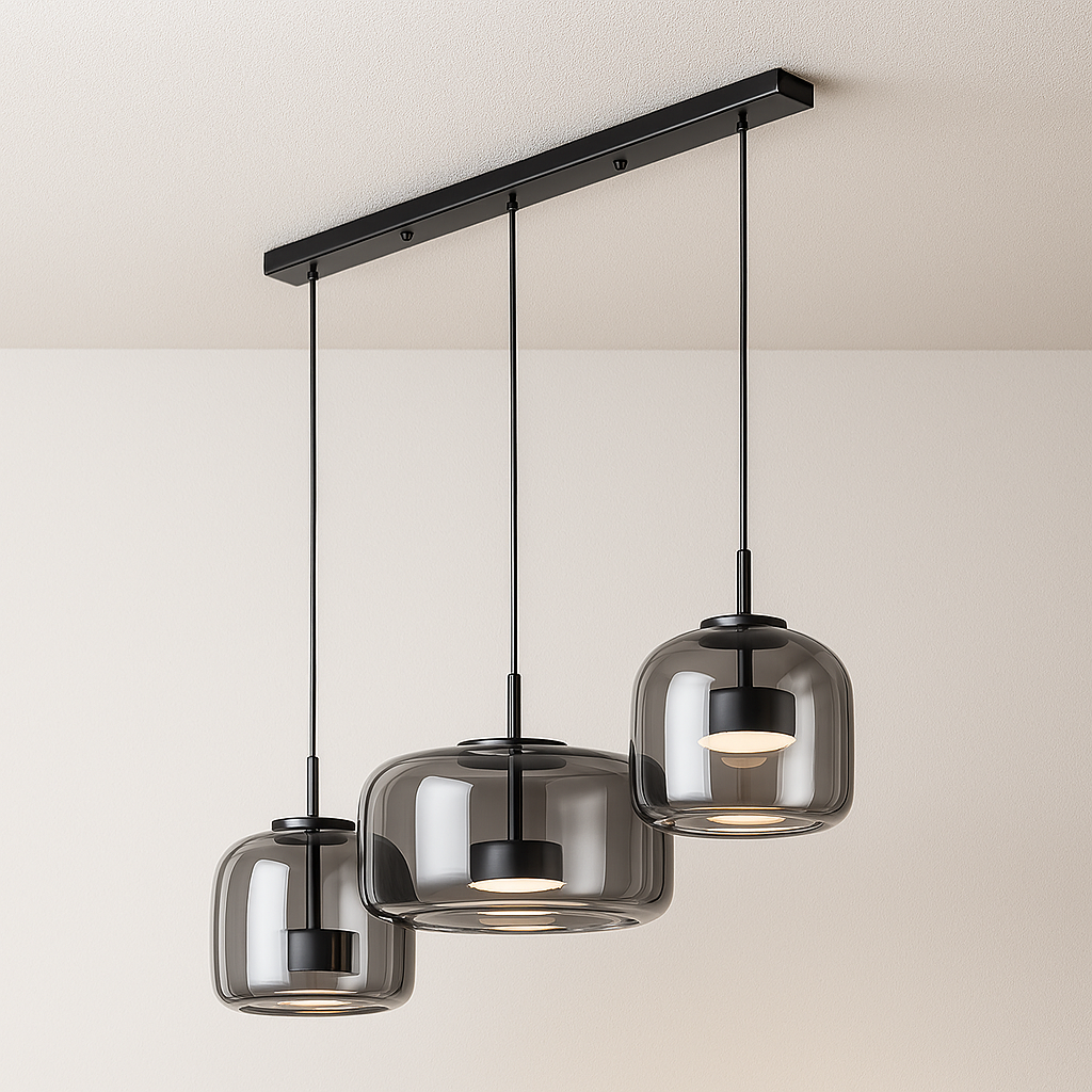 Luminária Pendente Moderno Minimalista Vidro Zahraa Linear
