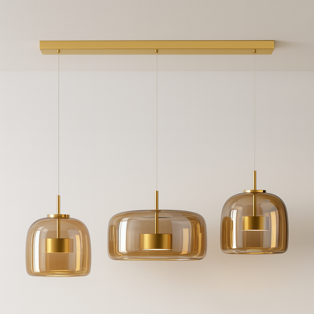 Luminária Pendente Moderno Minimalista Vidro Zahraa Linear