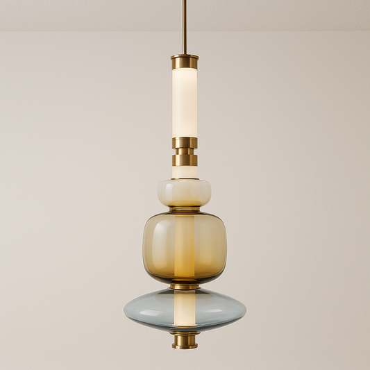 Luminária Pendente Moderna Minimalista Metal Vidro Satalle