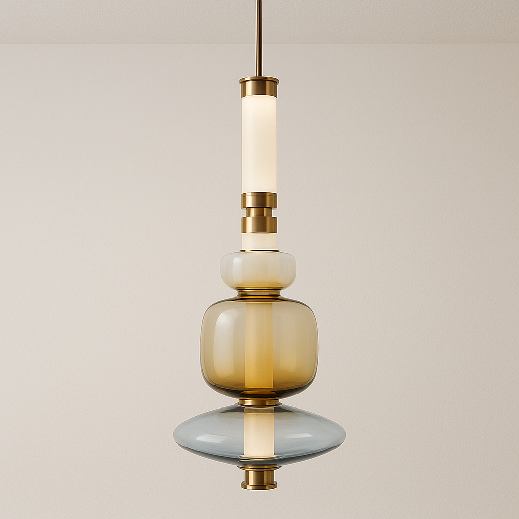 Luminária Pendente Moderna Minimalista Metal Vidro Satalle