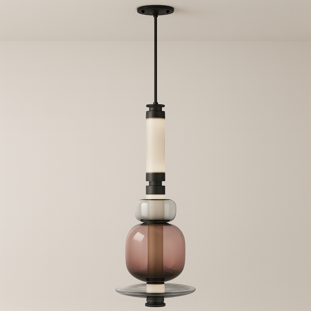 Luminária Pendente Moderna Minimalista Metal Vidro Satalle
