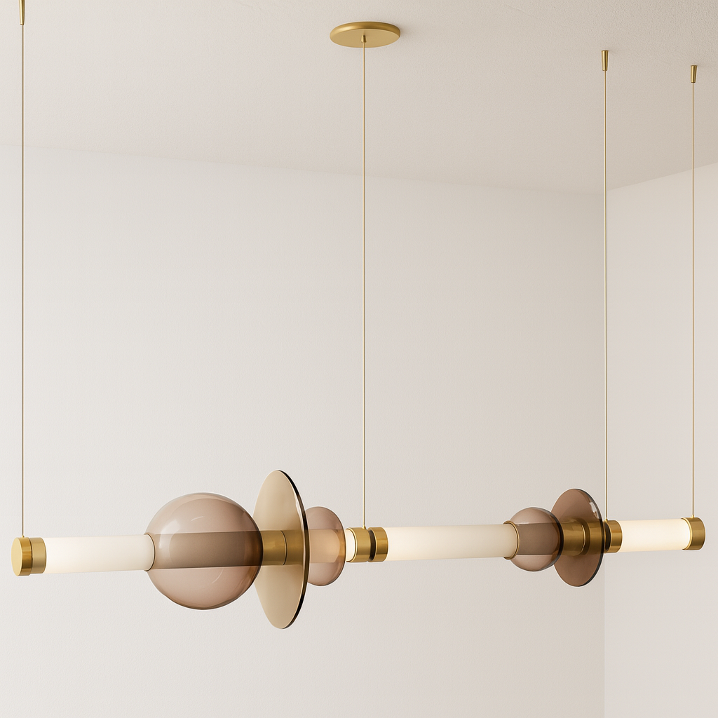 Luminária Pendente Moderna Minimalista Metal Vidro Satalle