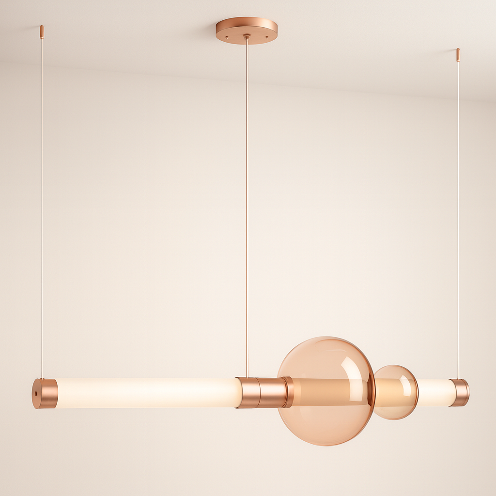 Luminária Pendente Moderna Minimalista Metal Vidro Satalle