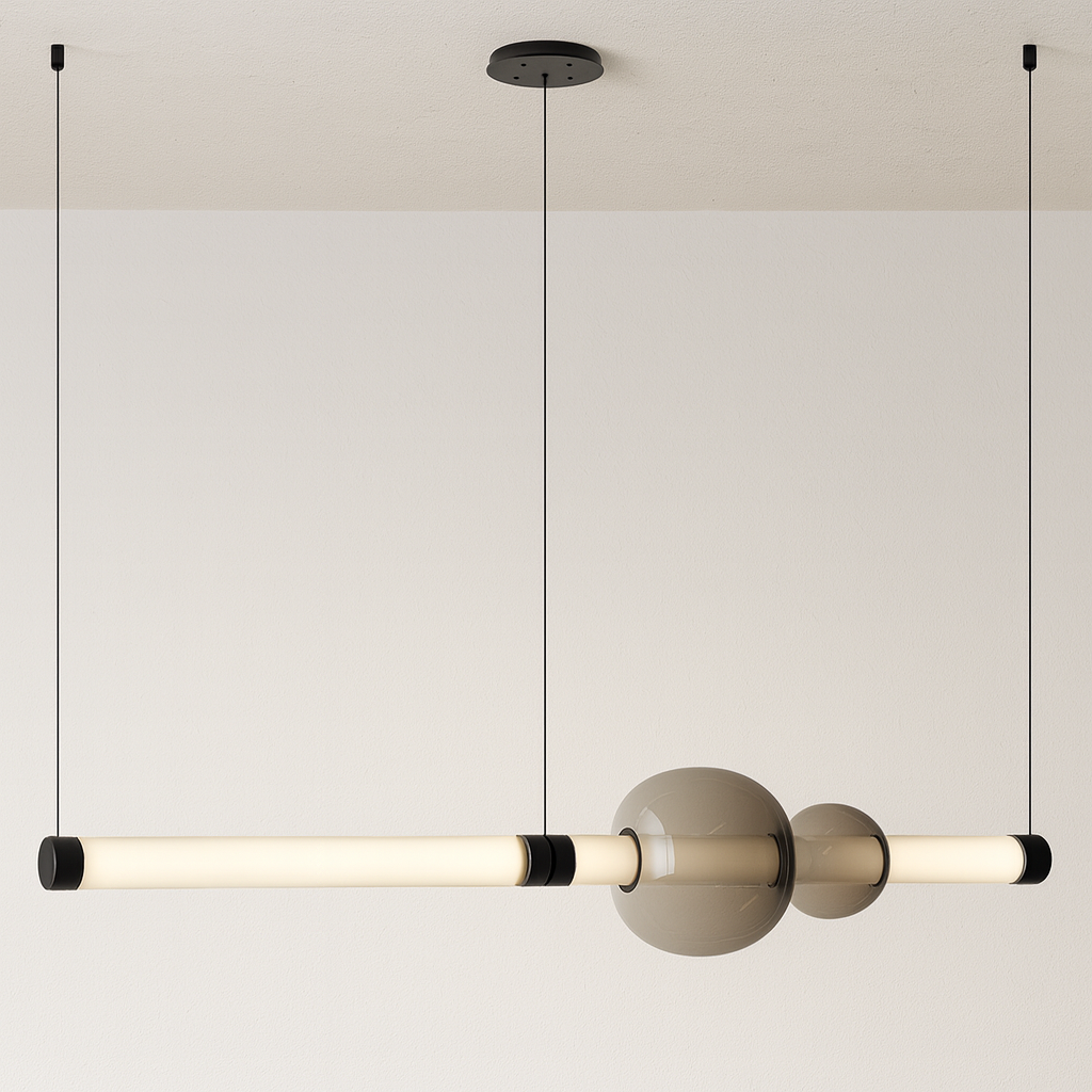 Luminária Pendente Moderna Minimalista Metal Vidro Satalle