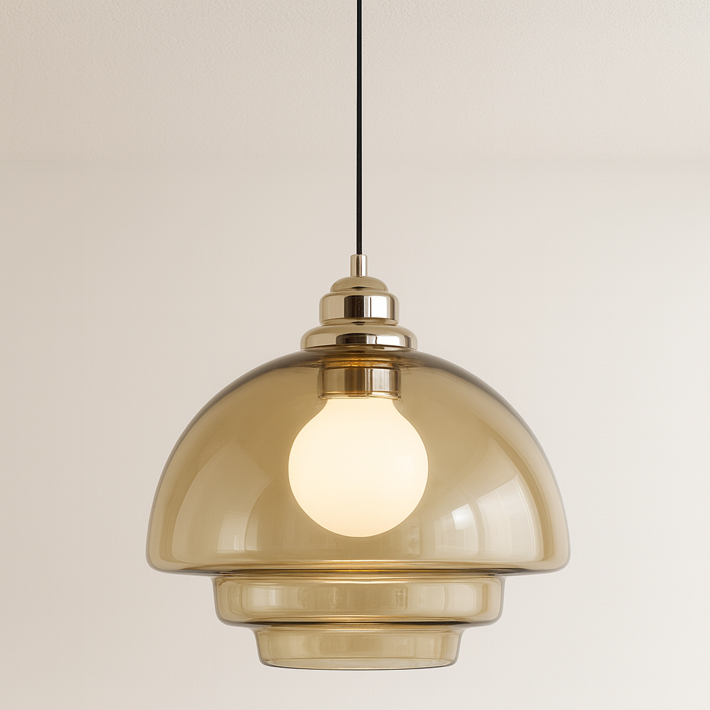 Luminária Pendente Moderna Minimalista Vidro Percy