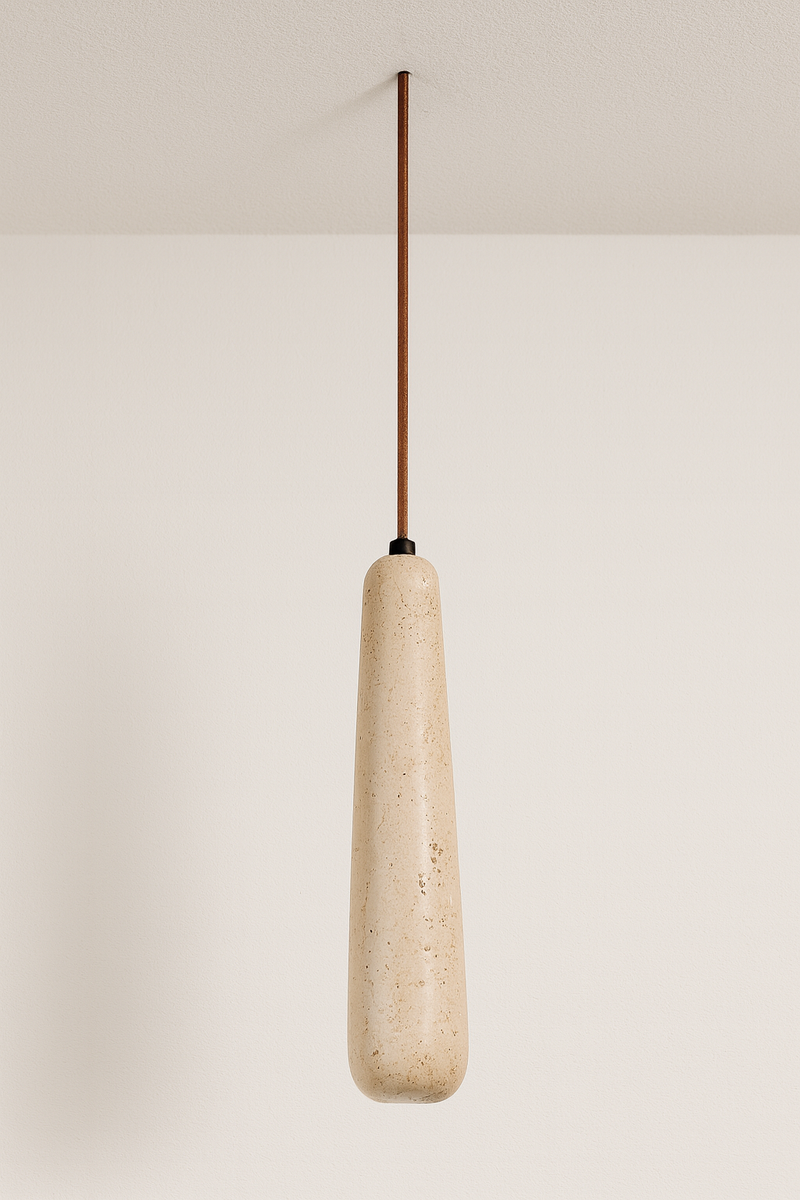 Luminária Pendente Moderna Minimalista Mármore Mocci
