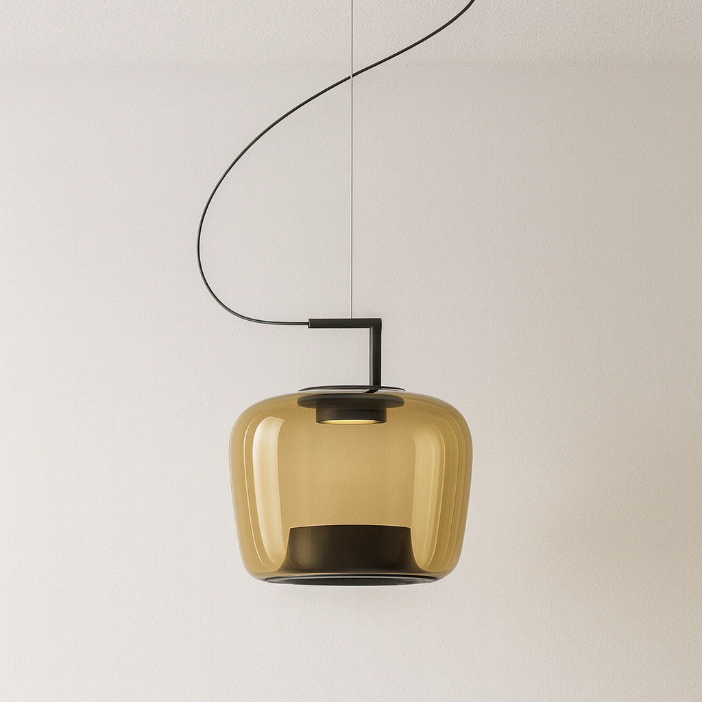 Luminária Pendente Moderno Minimalista Vidro Lotus