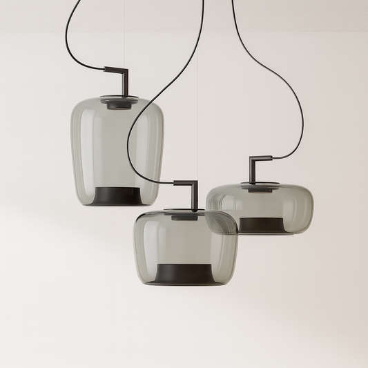 Luminária Pendente Moderno Minimalista Vidro Lotus