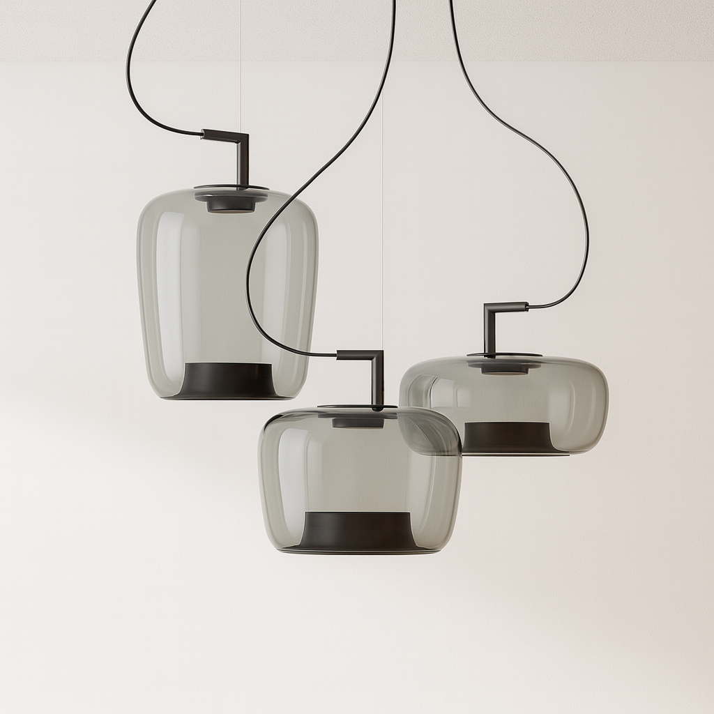 Luminária Pendente Moderno Minimalista Vidro Lotus