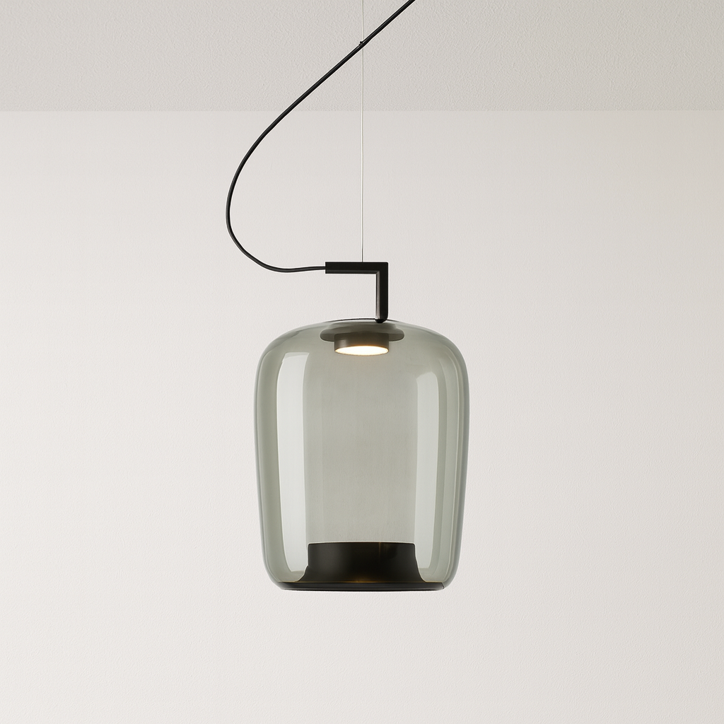 Luminária Pendente Moderno Minimalista Vidro Lotus