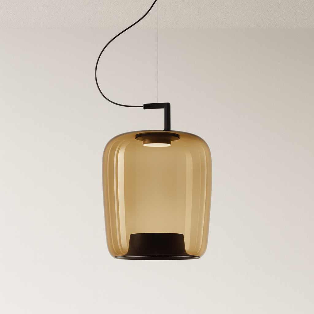 Luminária Pendente Moderno Minimalista Vidro Lotus